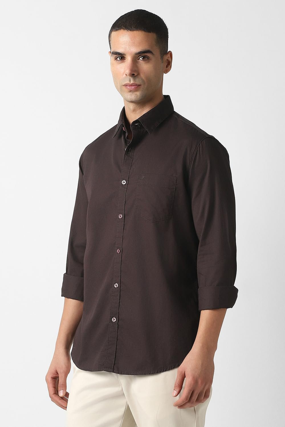 Van Heusen_Mens__Shirts_(VSSFSL10003172_Chocolate_42)