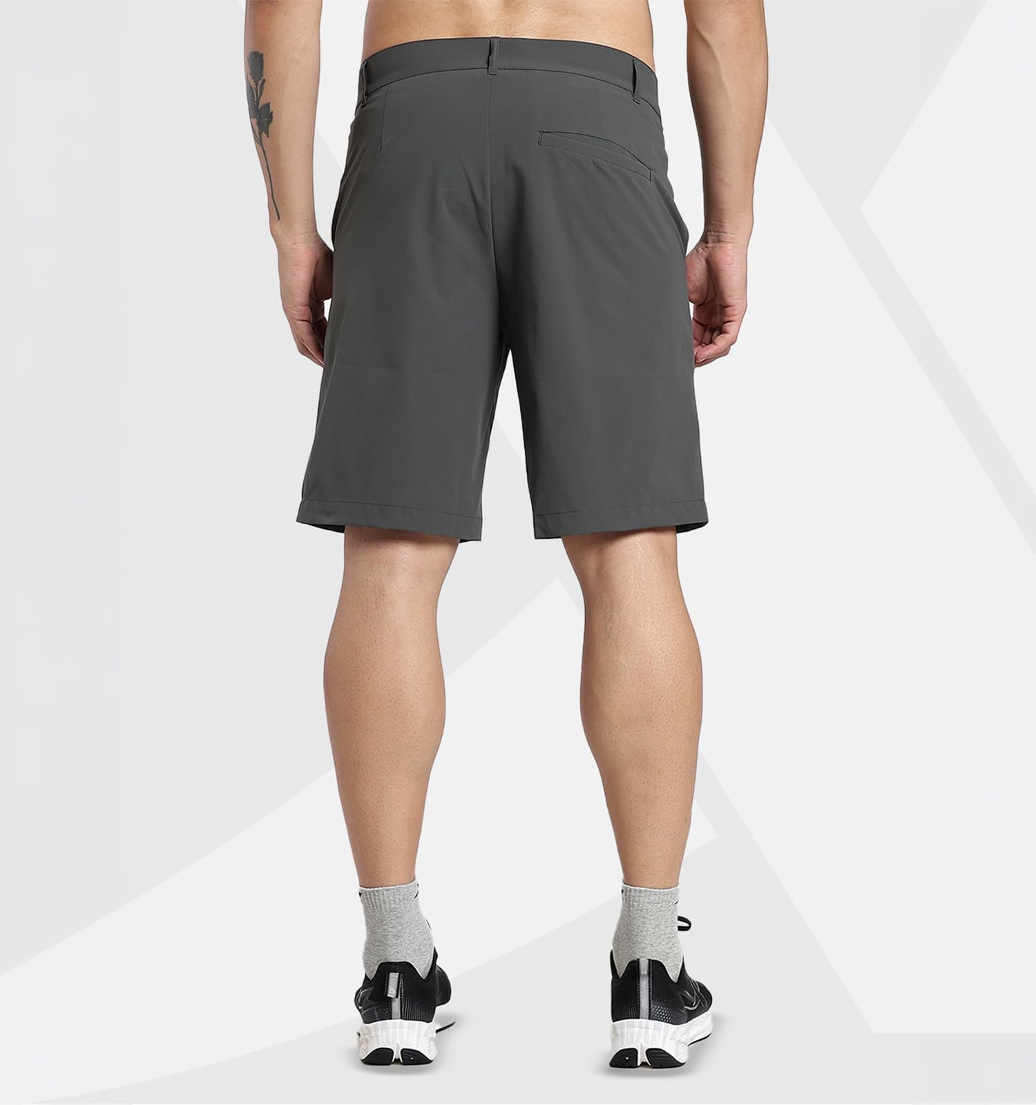 Men’s Training Woven Shorts | Stretch Elastic Fabric | Lightweight Breathable Activewear for Gym, Training, Running & Sports Wear | Grey |XL