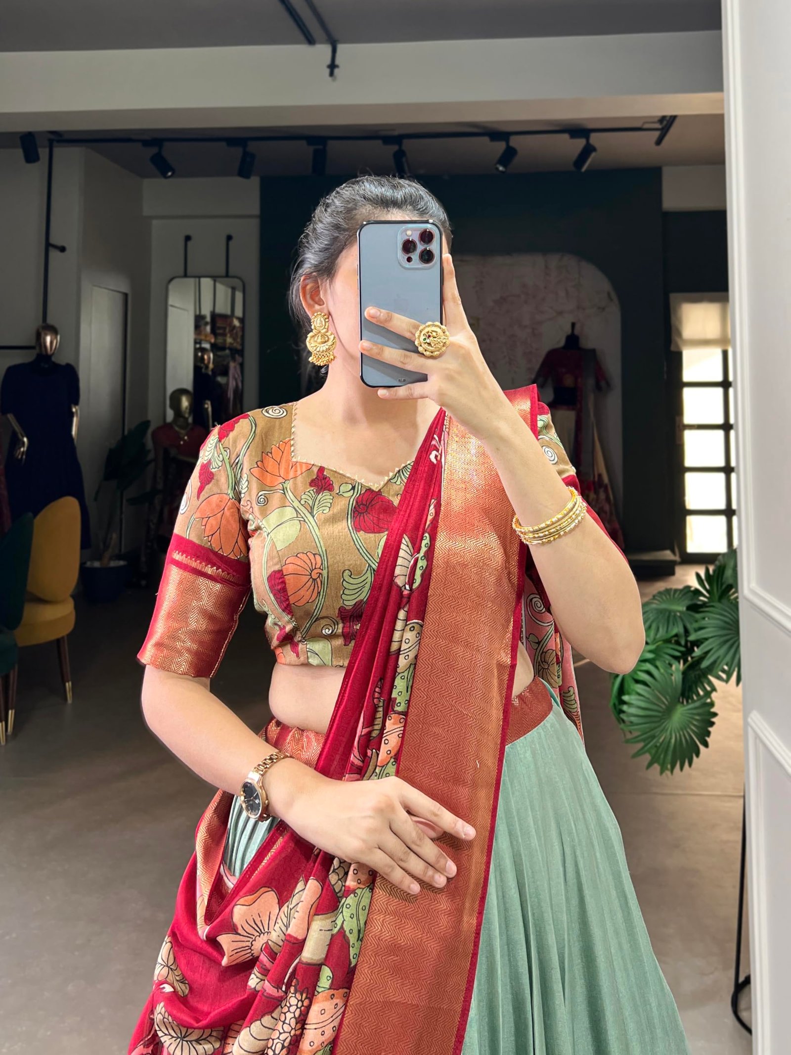 Women Tussar Silk Semi Stitched Wedding Special Foil Work Lehenga Choli For Any Occasion (Pista), Free Size